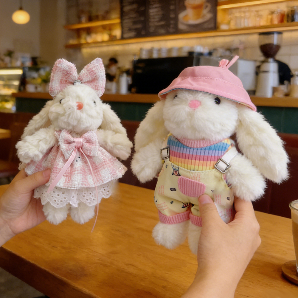 Plush rabbit doll, cute toy, children's fabric doll gift, pet pillow, soft and adorable plush toy rabbit style Item Picture