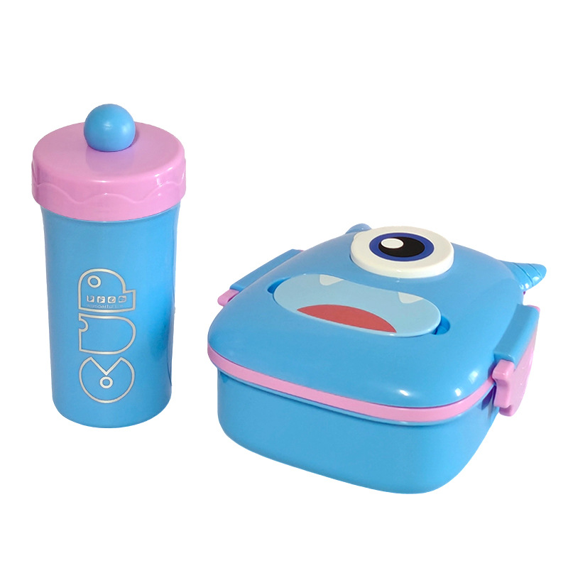 H226-578 Cartoon office worker microwave Heating lunch box, Student large-capacity bento box, Tableware, outdoor lunch box Application Scenario