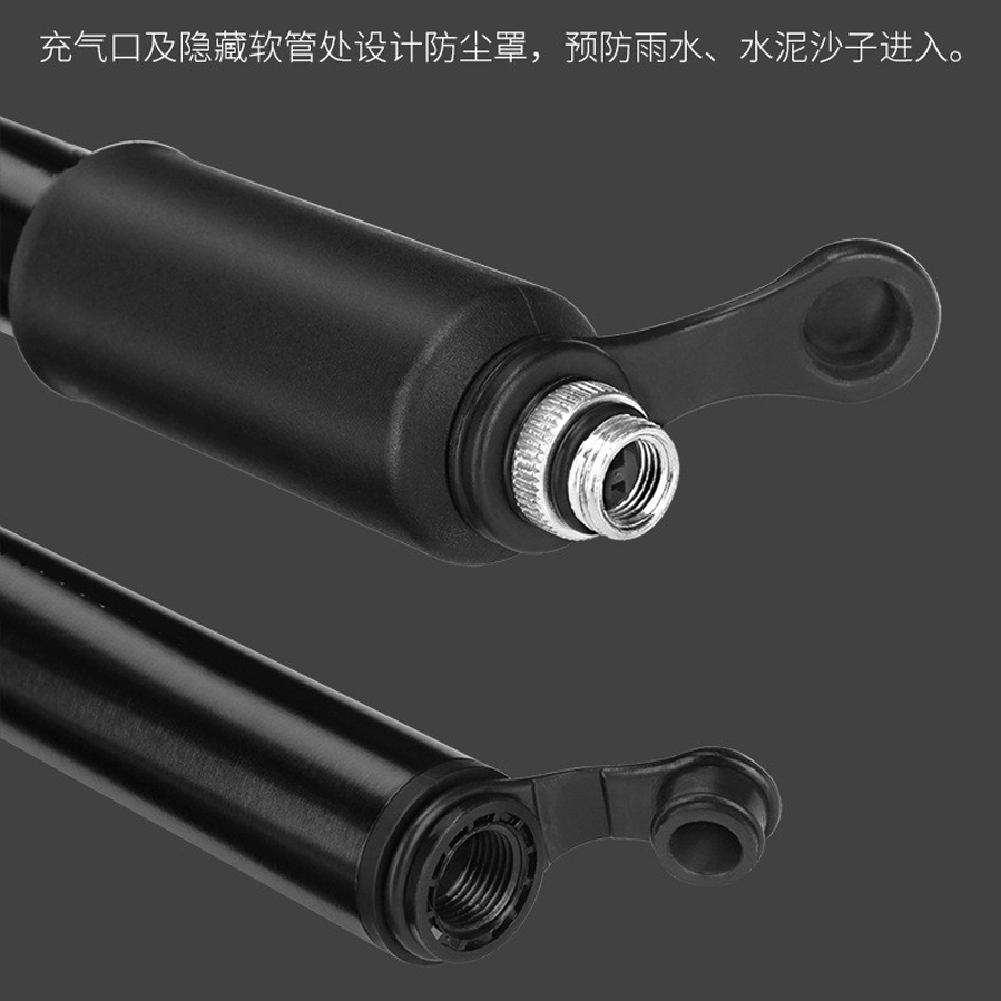 BM2107 Mini air Pump, portable bicycle air pump, mountain bike aluminum alloy air pump with a French-American nozzle Specification image