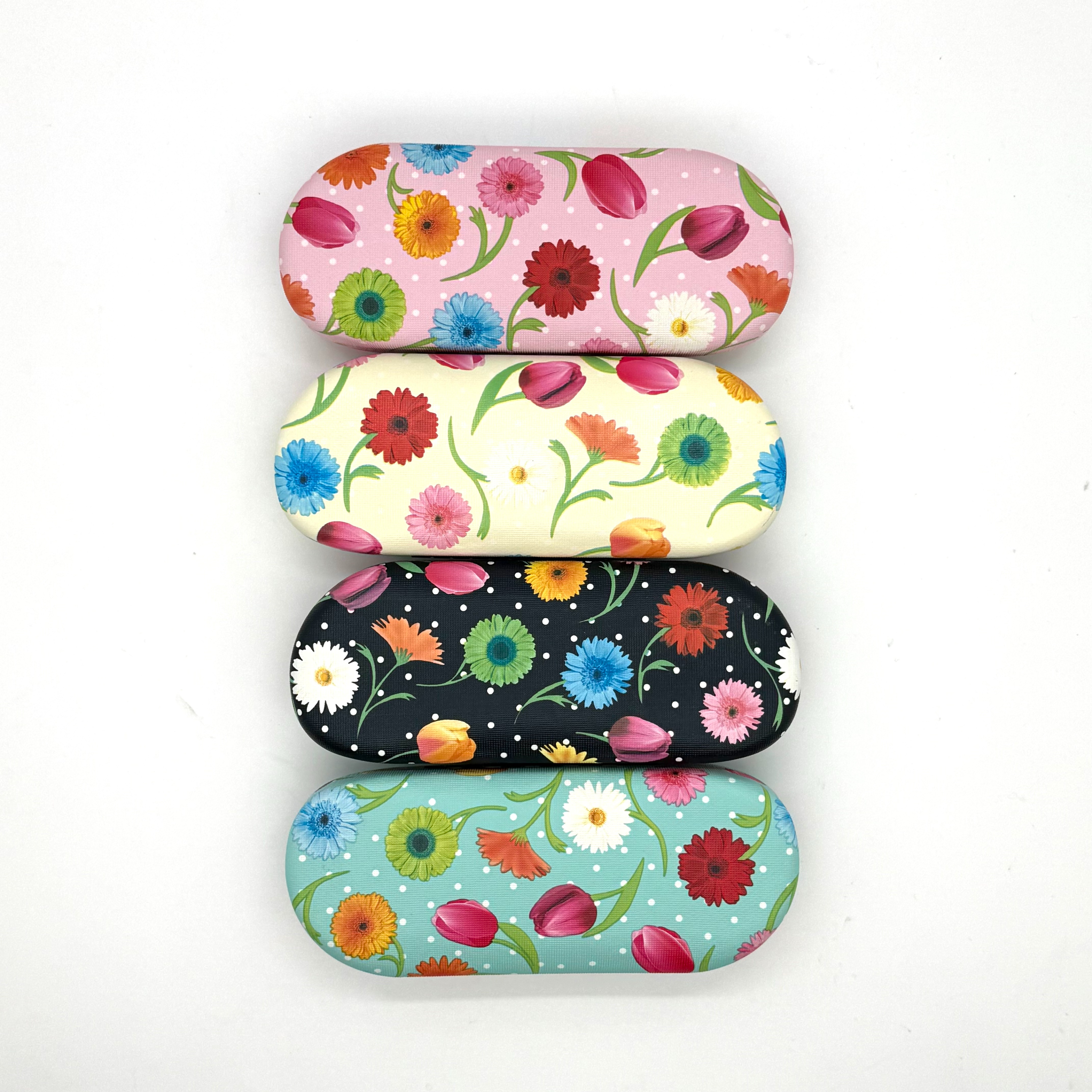 Leather printed glasses case, optical glasses, myopia glasses, reading glasses case full figure
