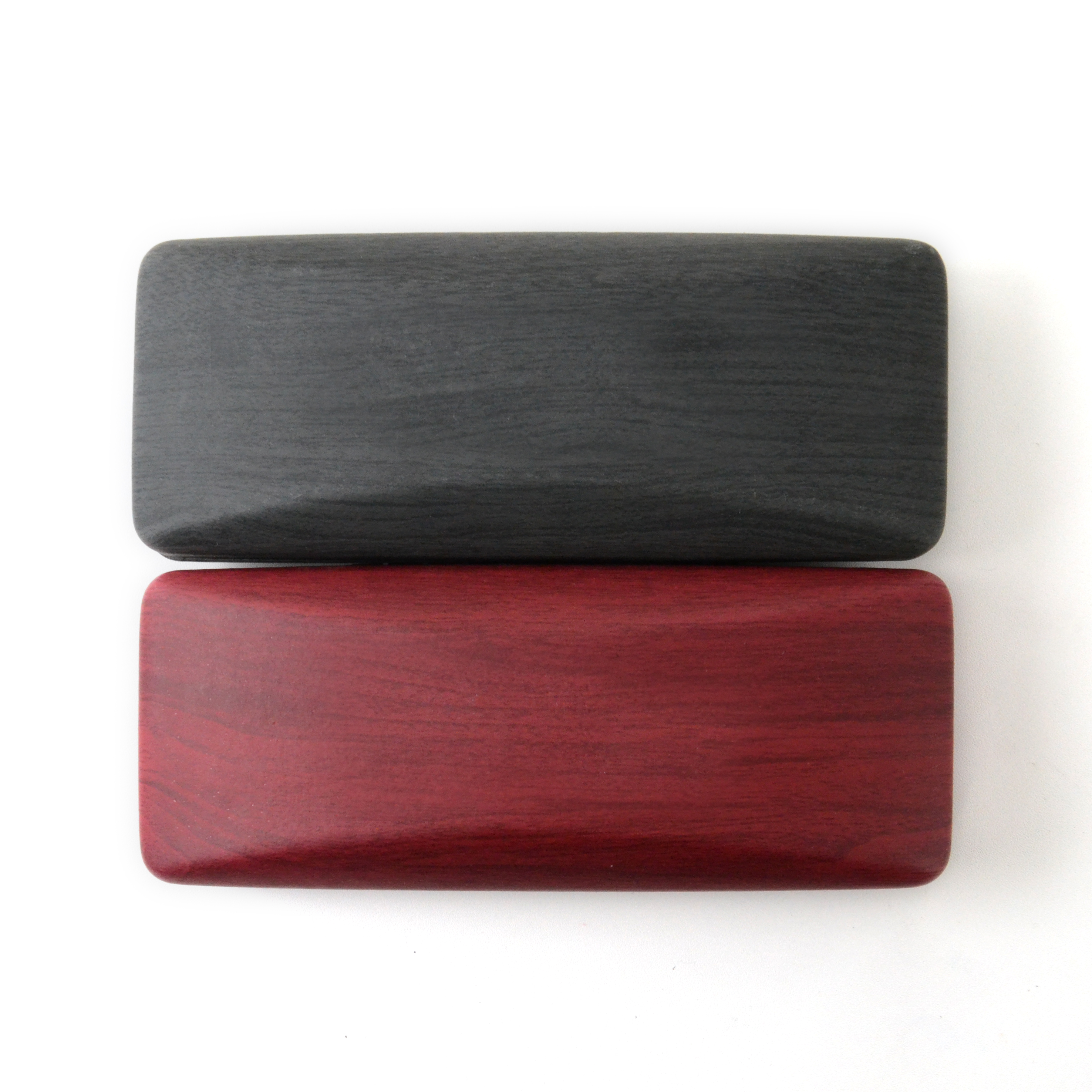 Leather wood grain spectacle frame, myopia glasses case full figure