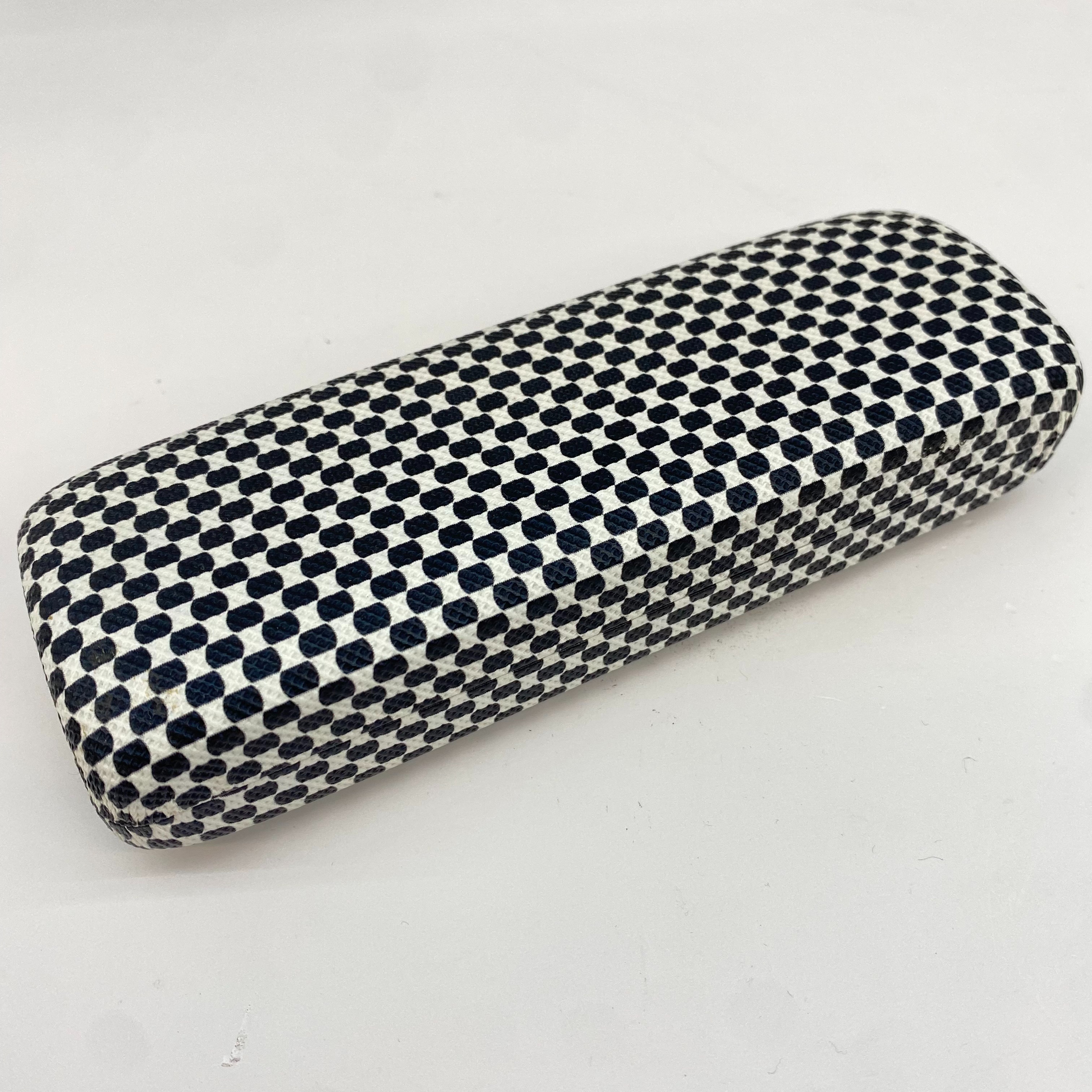 Black and white dot leather glasses case, reading glasses, myopia glasses, optical glasses case details Picture