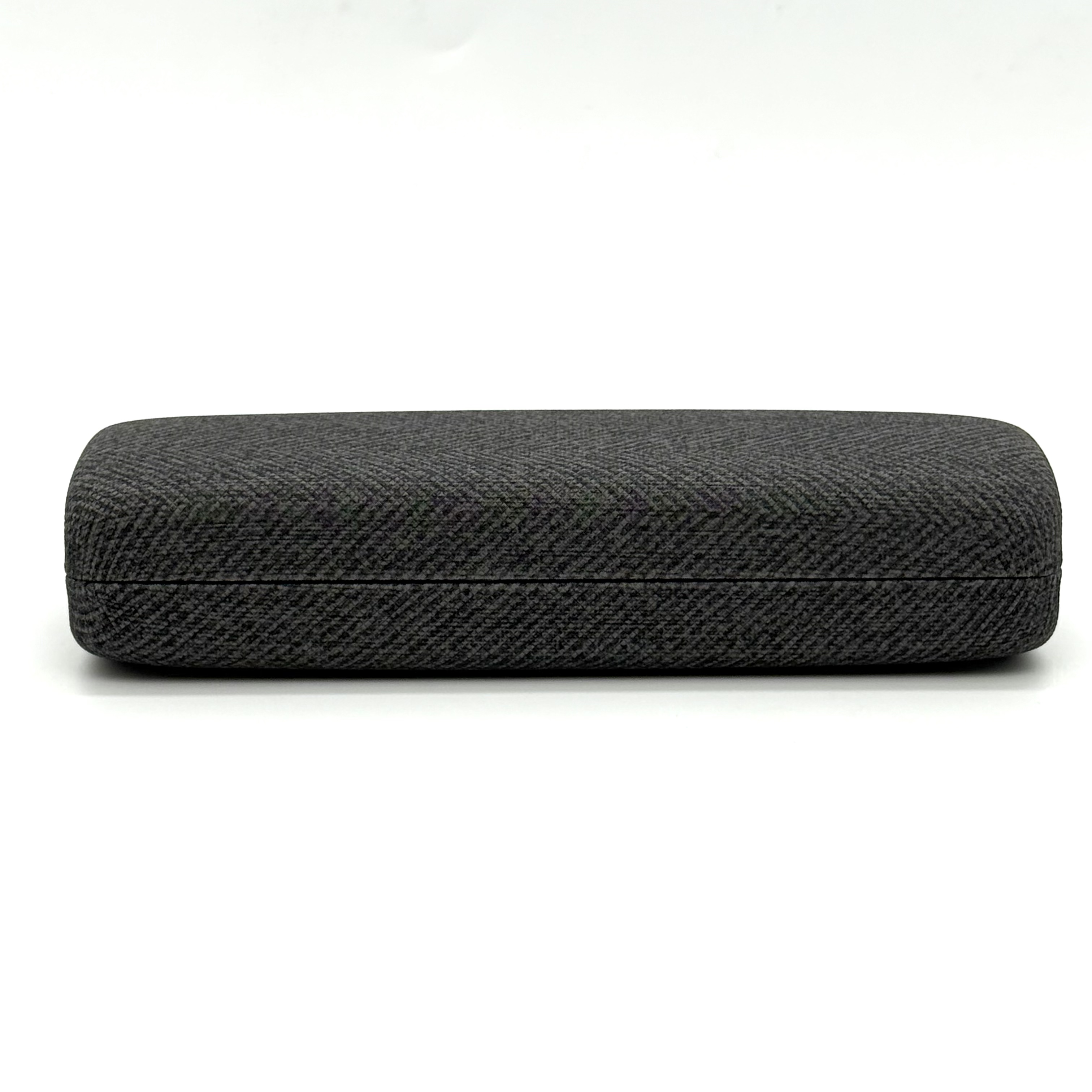 Fabric-textured grey leather glasses case, reading glasses, optical glasses, myopia glasses case details Picture