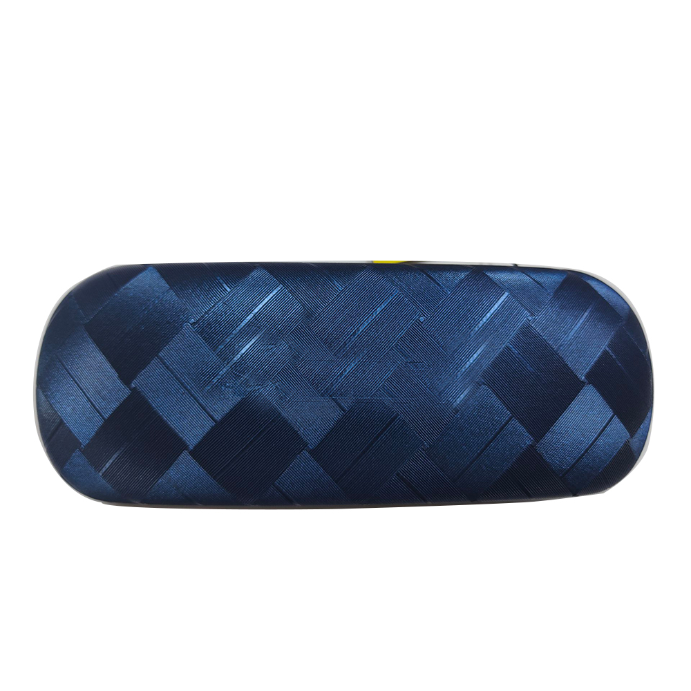 Checkered leather glasses case, optical glasses, myopia glasses case details Picture