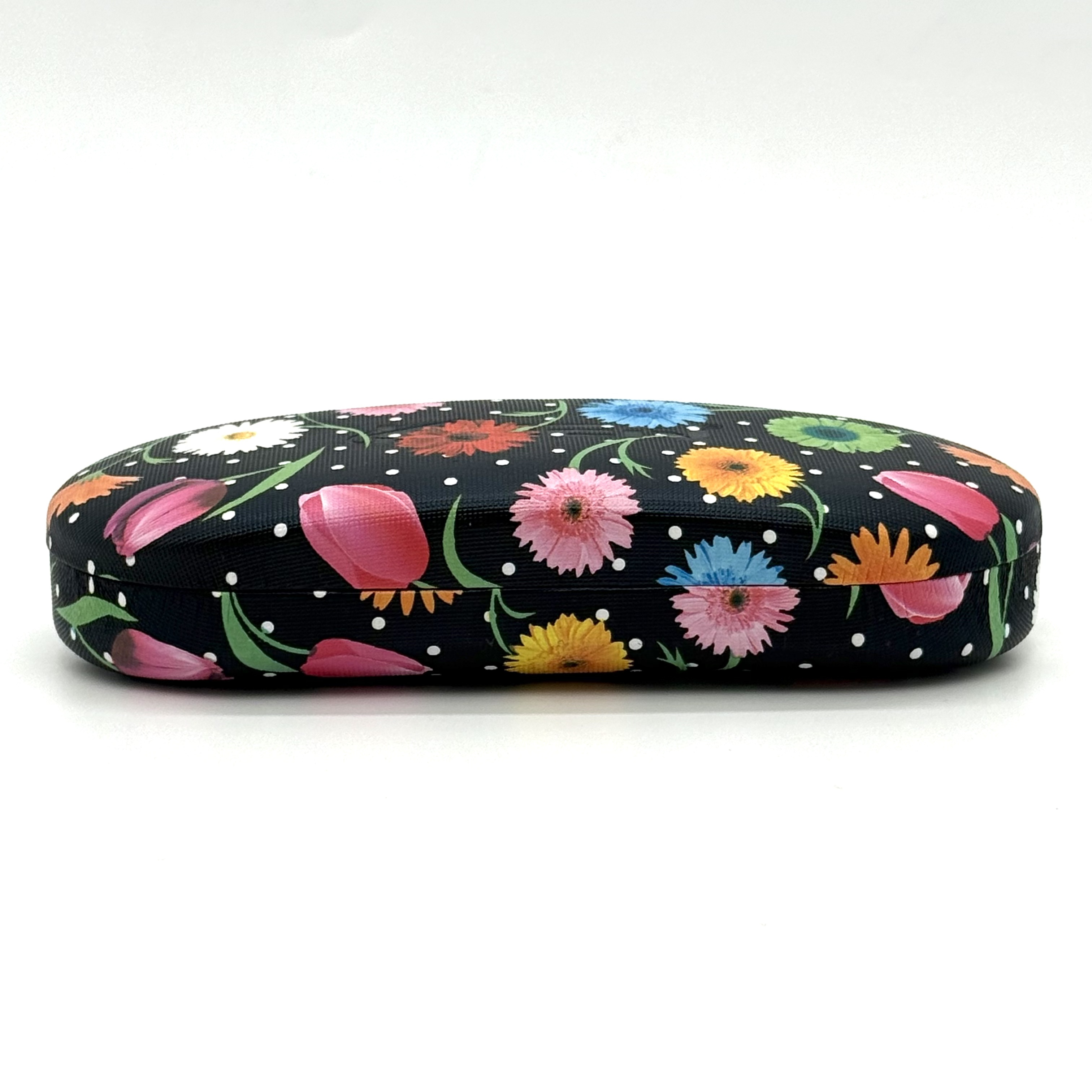 Leather printed glasses case, optical glasses, myopia glasses, reading glasses case details Picture