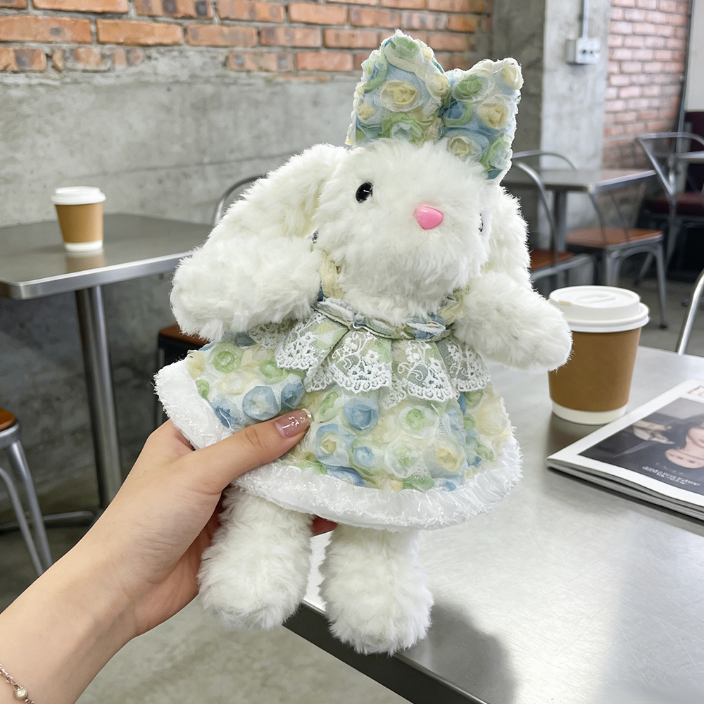 Plush rabbit doll, cute toy, children's fabric doll gift, pet pillow, soft and adorable plush toy rabbit style Specification image