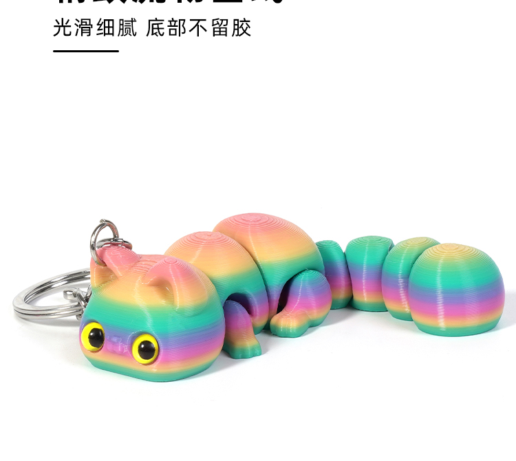 跨境3d打印可爱幸运猫汽车包包钥匙扣挂件小饰品礼品厂家批货代发详情4
