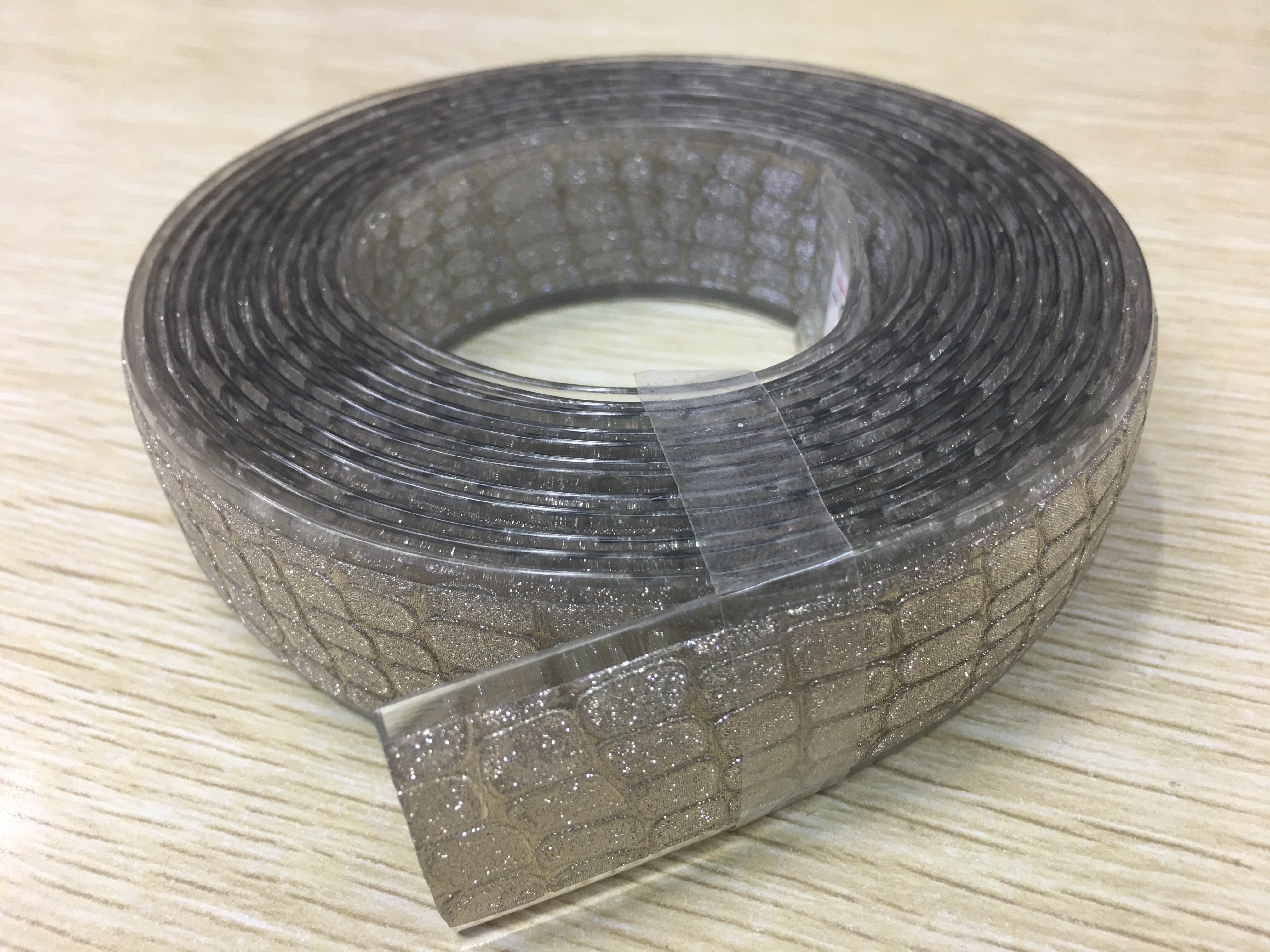 爆款女鞋用透明PVC外裱格利特 PVC外贴亮晶晶生产厂家#鞋面pvc外贴条详情3