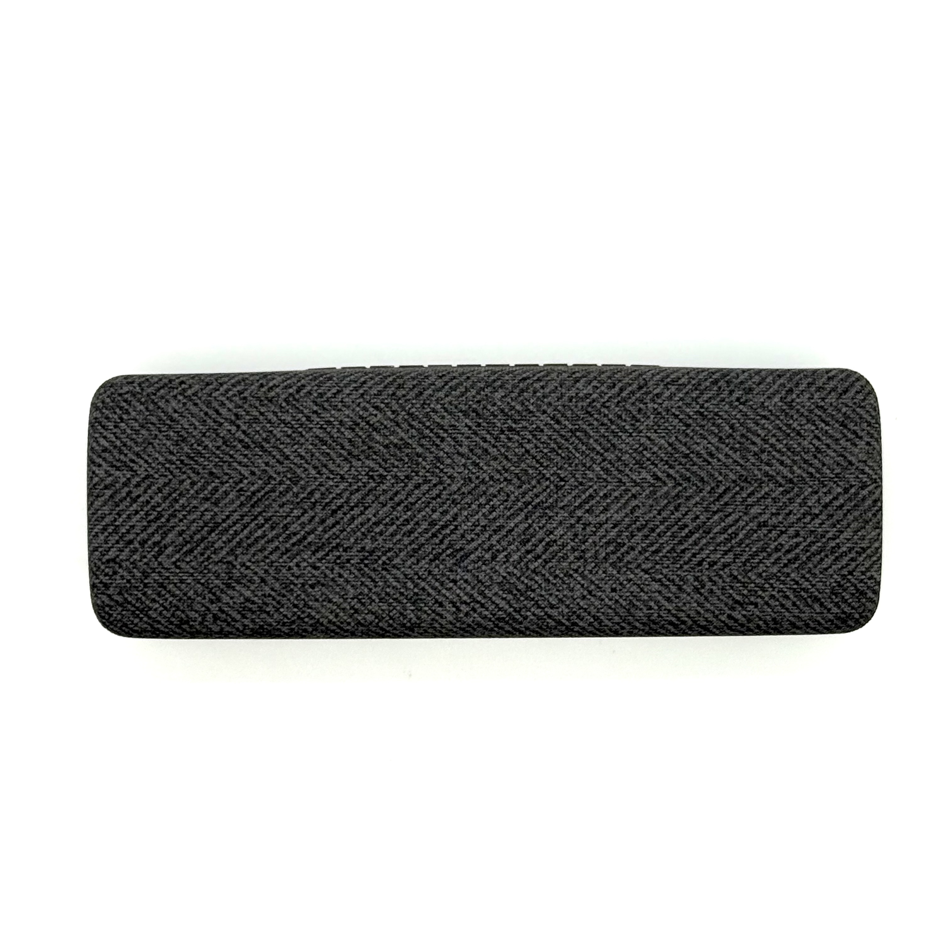Fabric-textured grey leather glasses case, reading glasses, optical glasses, myopia glasses case full figure