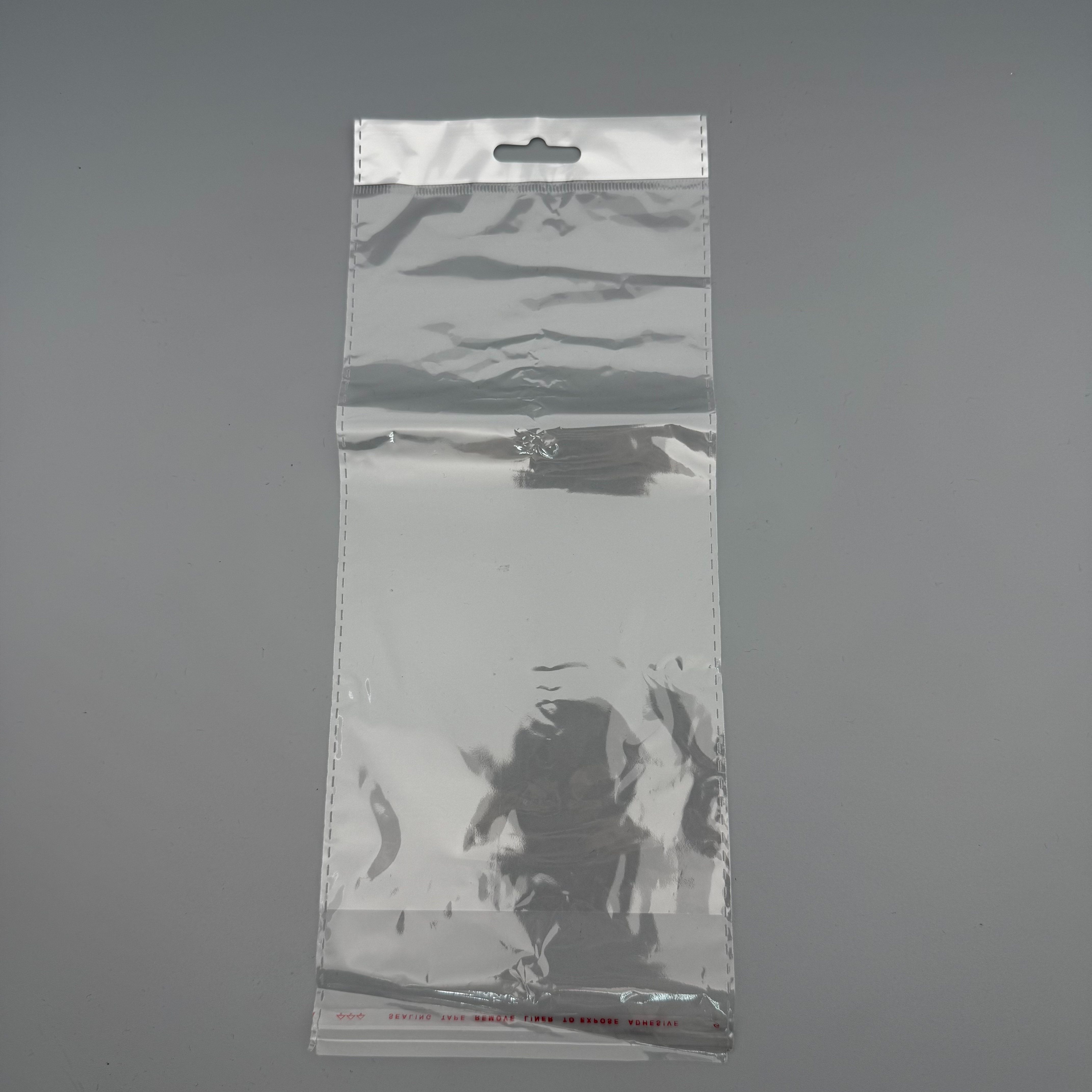 Transparent eyeglass case packaging bag with airplane hole OPP bag full figure