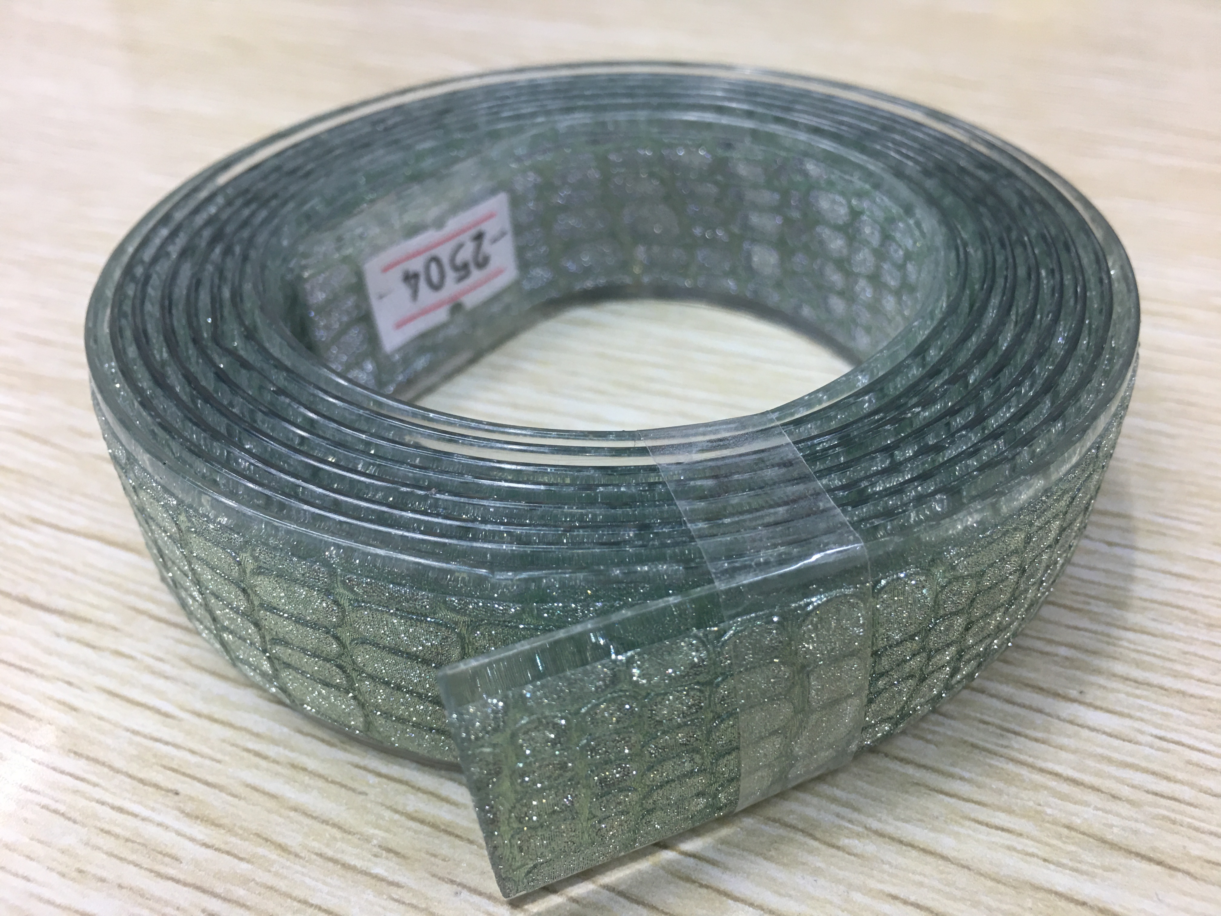 爆款女鞋用透明PVC外裱格利特 PVC外贴亮晶晶生产厂家#鞋面pvc外贴条详情2