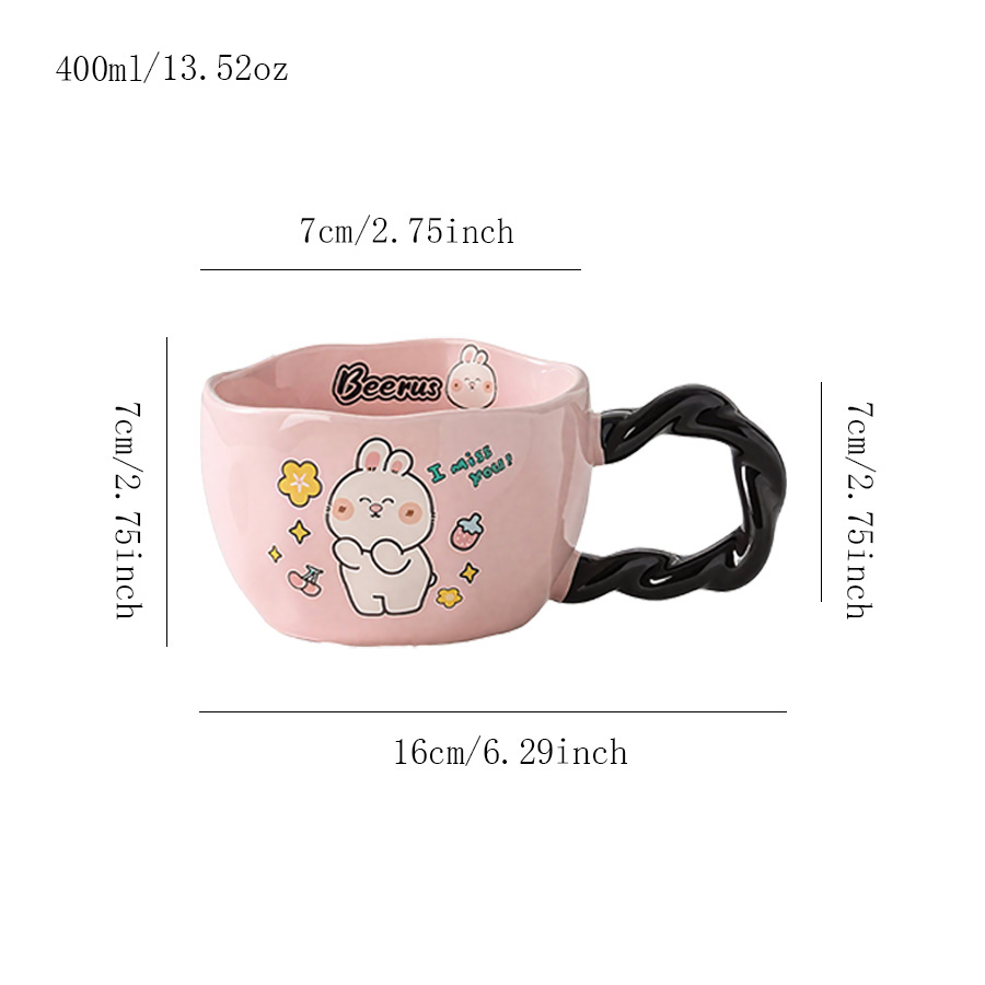 陶瓷杯咖啡杯杯子马克杯茶杯简约茶水创意麦片喝茶微波炉早餐色釉带盖情侣宾馆家居牛奶ins风日式设计感防尘刻花办公室无盖高温