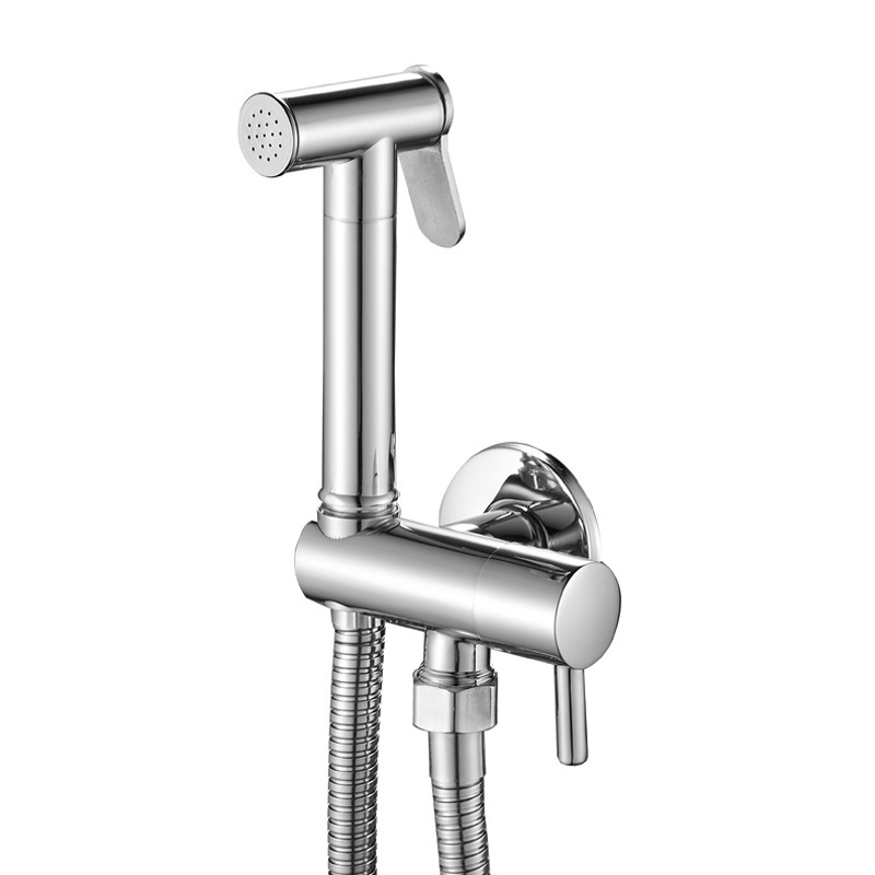 Holy toilet spray gun, zinc alloy bidet, round stainless steel hose, pressurized bidet switch, bathroom toilet companion Application Scenario