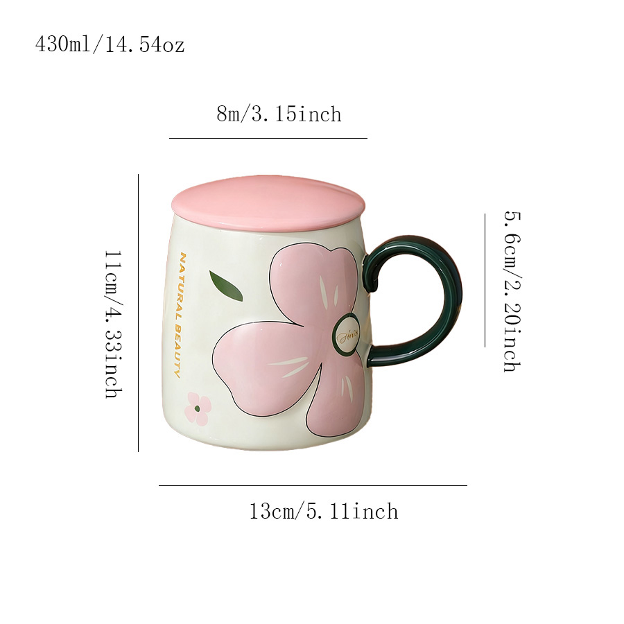 陶瓷杯牛奶杯马克杯咖啡杯水杯杯子可爱专用个人釉下彩景德镇哑光儿童轻奢可定制试饮素烧浮雕活动喝水亲子麦片小众色釉热饮牛奶