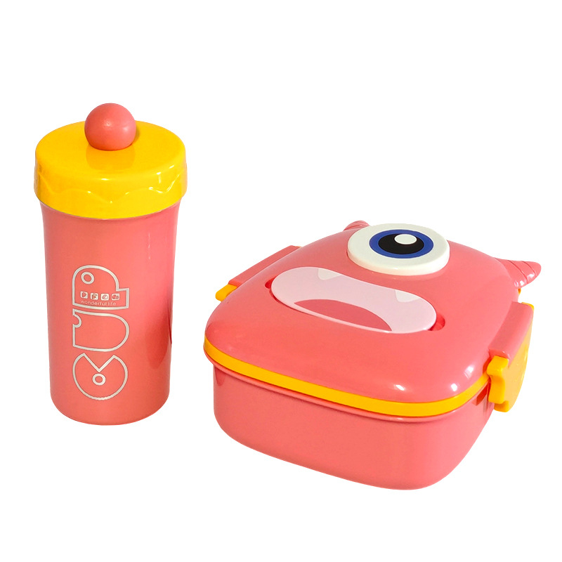H226-578 Cartoon office worker microwave Heating lunch box, Student large-capacity bento box, Tableware, outdoor lunch box detail image 8