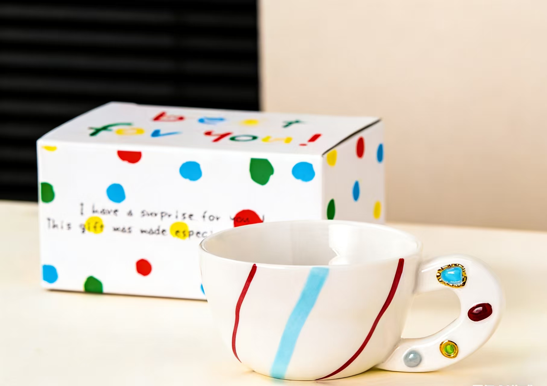 杯子/陶瓷杯/节庆陶瓷杯/仿搪瓷陶瓷杯/陶瓷会议杯细节图