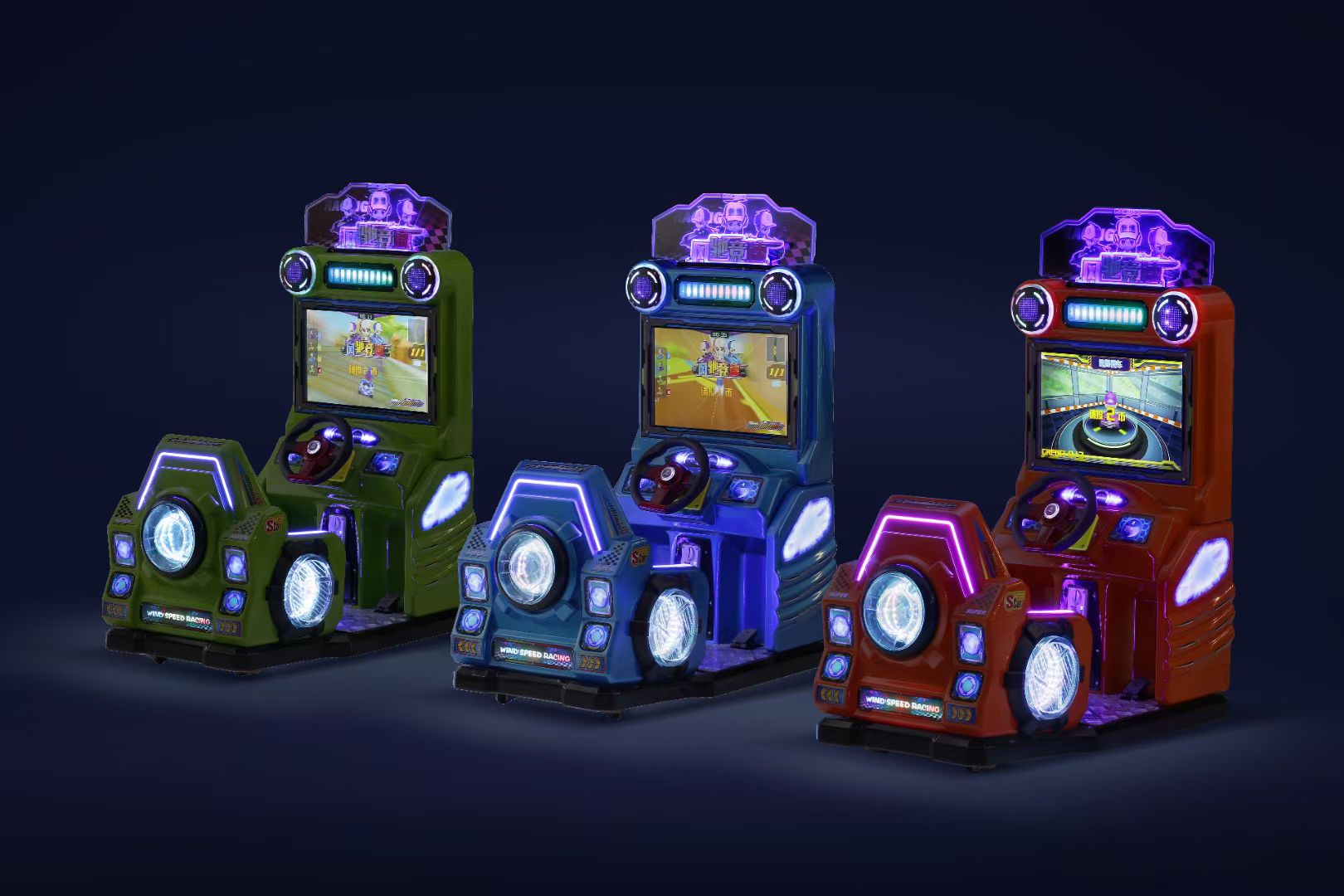 Factory direct sales of swing machines, rocking horses, square car machines, claw machines, gacha machines, and wind racing racing cars detail image 3