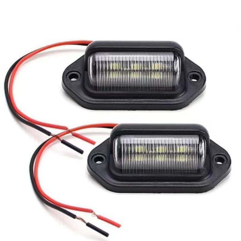 New car and truck 6LED license plate lights, universal taillights, side lights and license plate lights for trucks, vans, buses and trailers pic 2