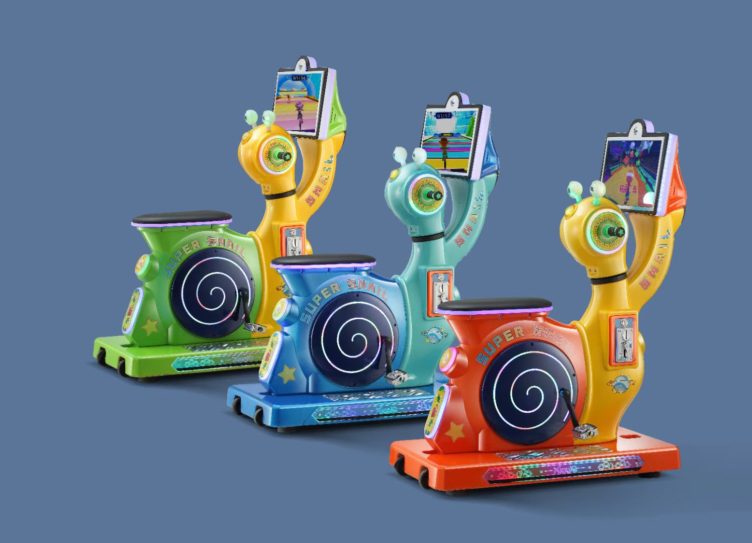 Factory direct sales of swing machines, rocking horses, square car machines, claw machines, gacha machines, snail riders - bicycles details Picture