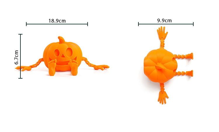 3D打印万圣节骷髅南瓜人关节可动摆件创意装饰手办生日礼物模型批详情9