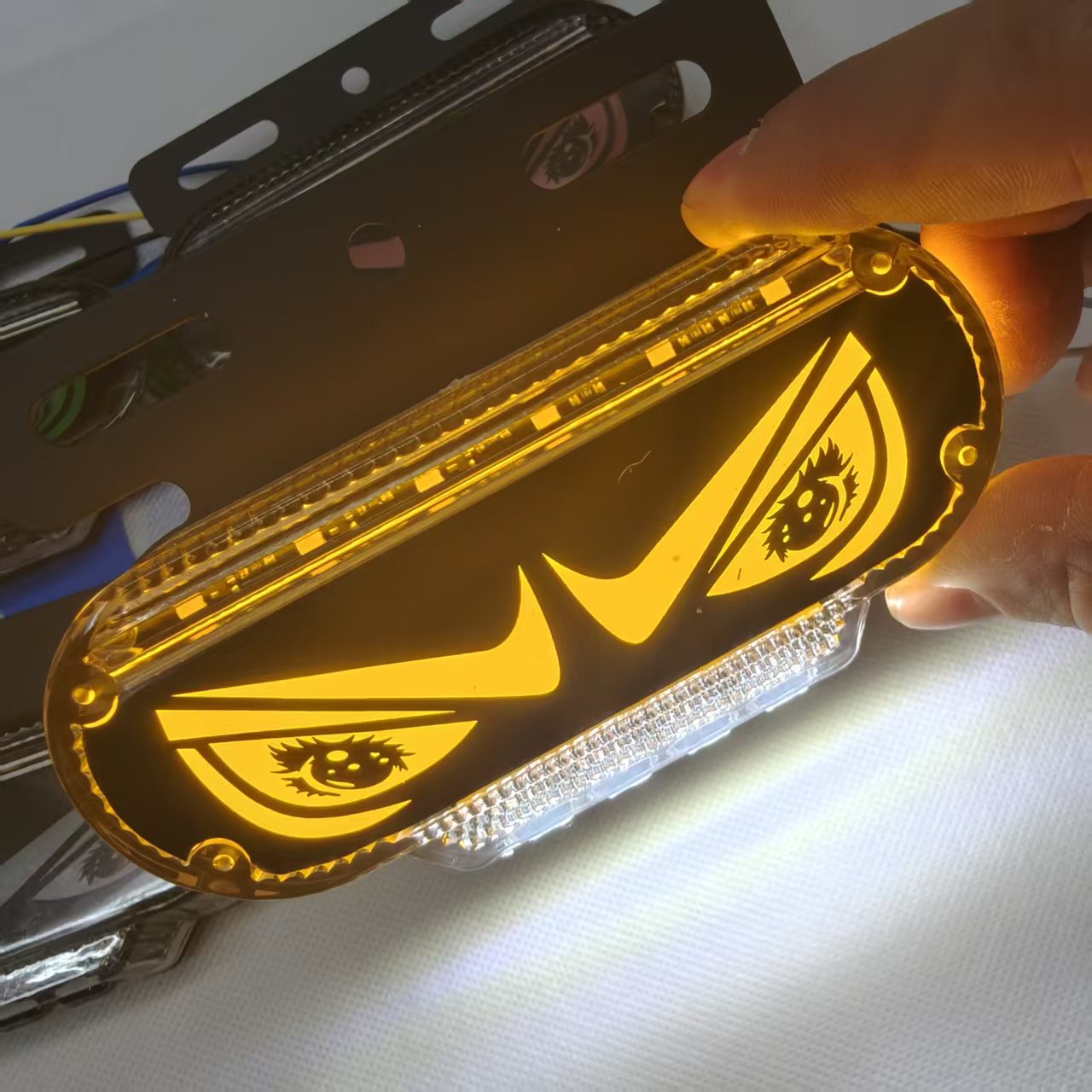 新款24v货车捷眉眼边灯天使恶魔眼防水LED超亮照地带转向腰侧灯