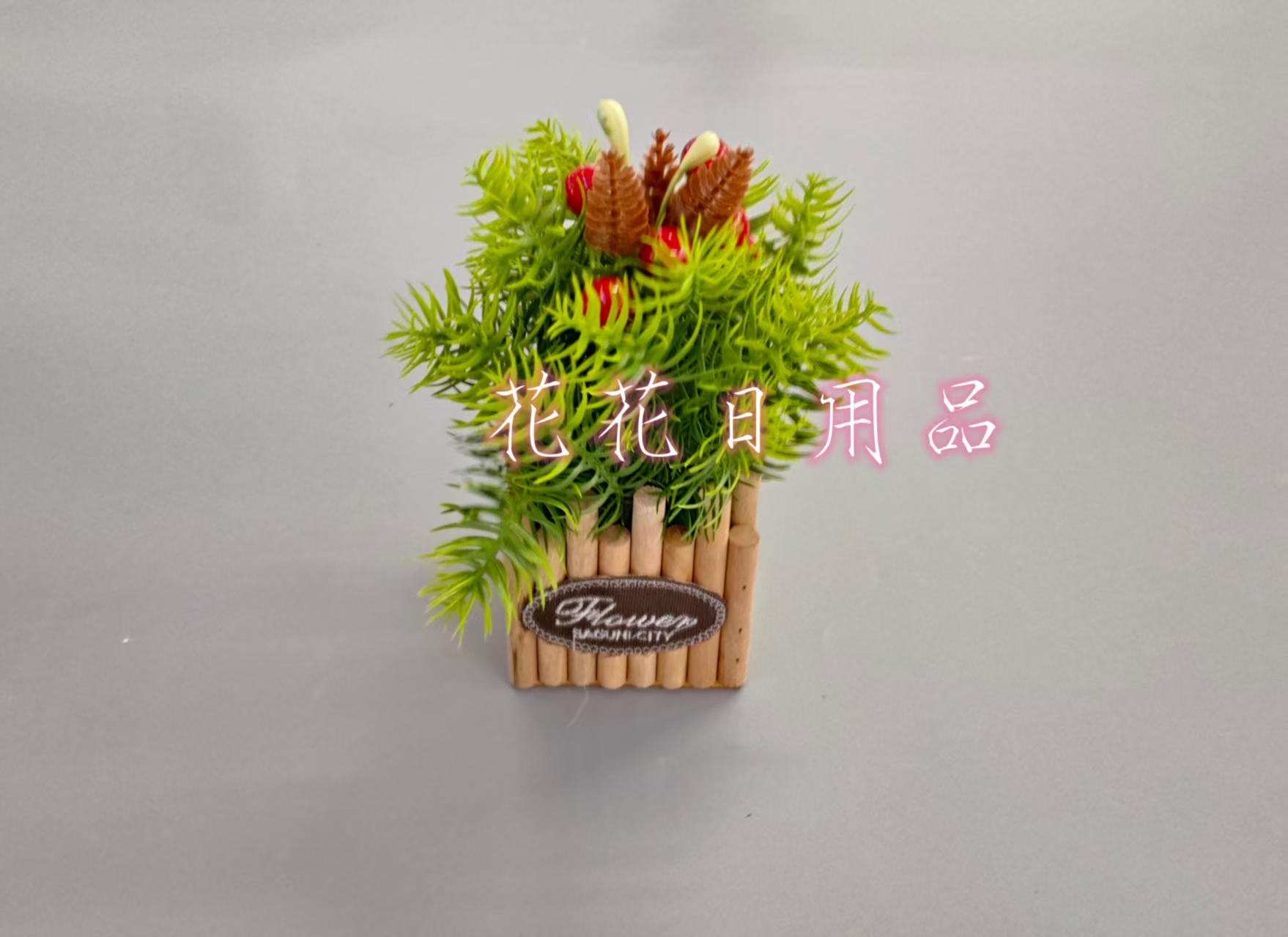Artificial flowers, fake flowers, bonsai, wooden boxes, Christmas decorations Item Picture