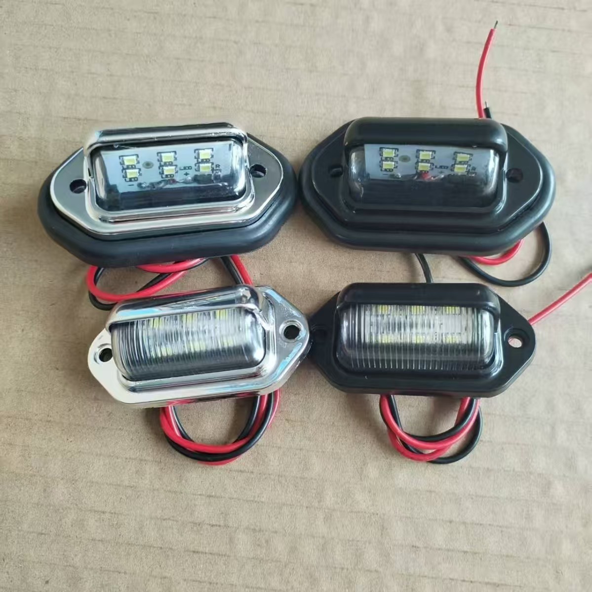 New car and truck 6LED license plate lights, universal taillights, side lights and license plate lights for trucks, vans, buses and trailers pic 4