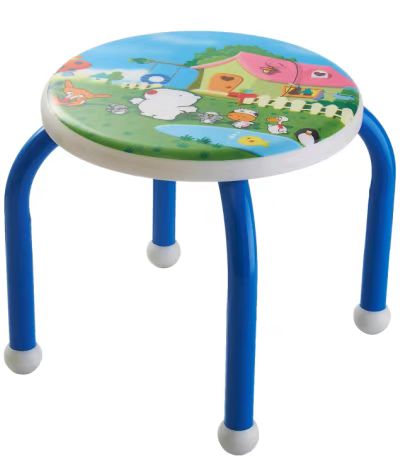 Family iron-legged round stools, living room small stools, baby foot-washing stools, children's stools, fun cartoon factory direct sales details Picture
