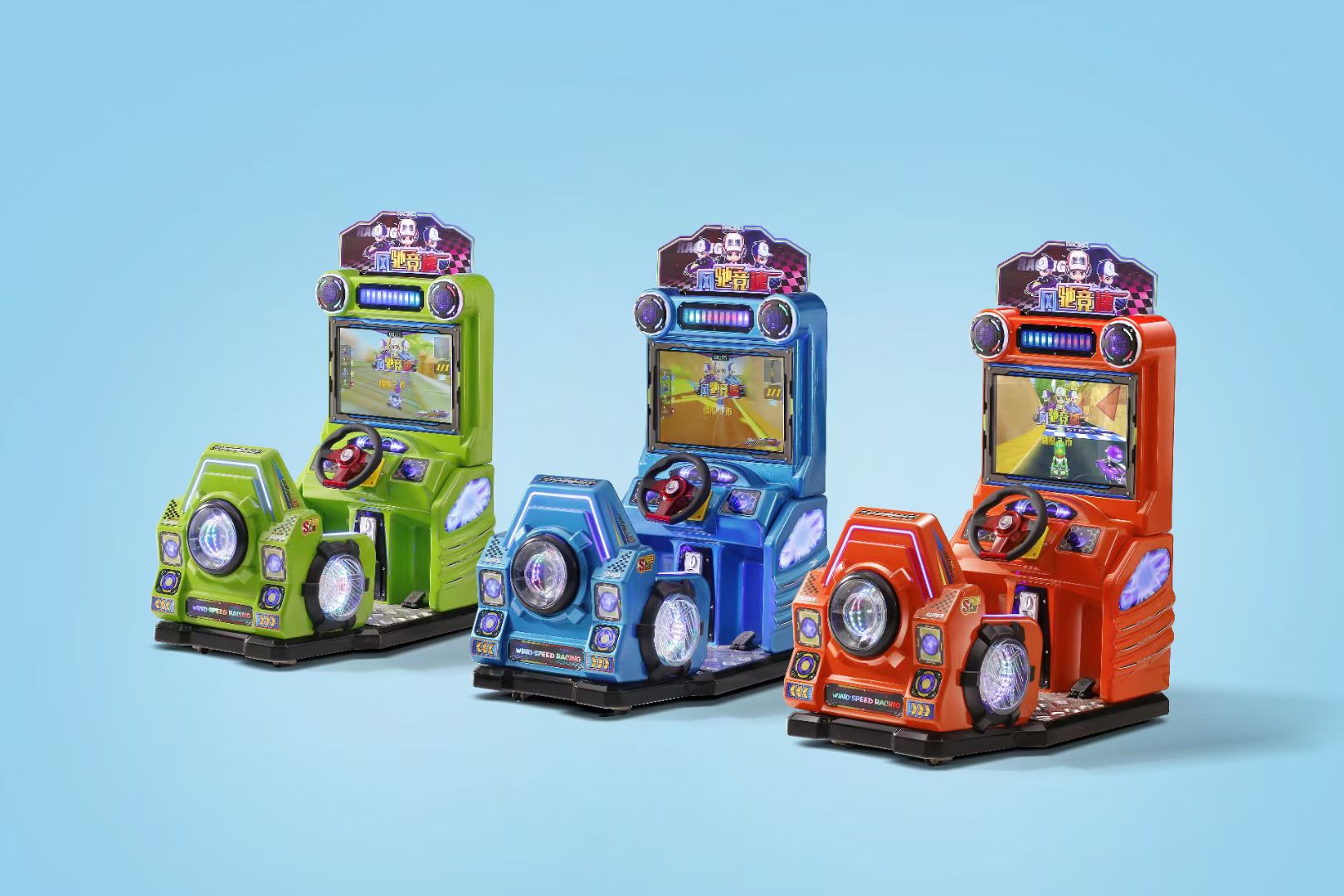 Factory direct sales of swing machines, rocking horses, square car machines, claw machines, gacha machines, and wind racing racing cars detail image 2
