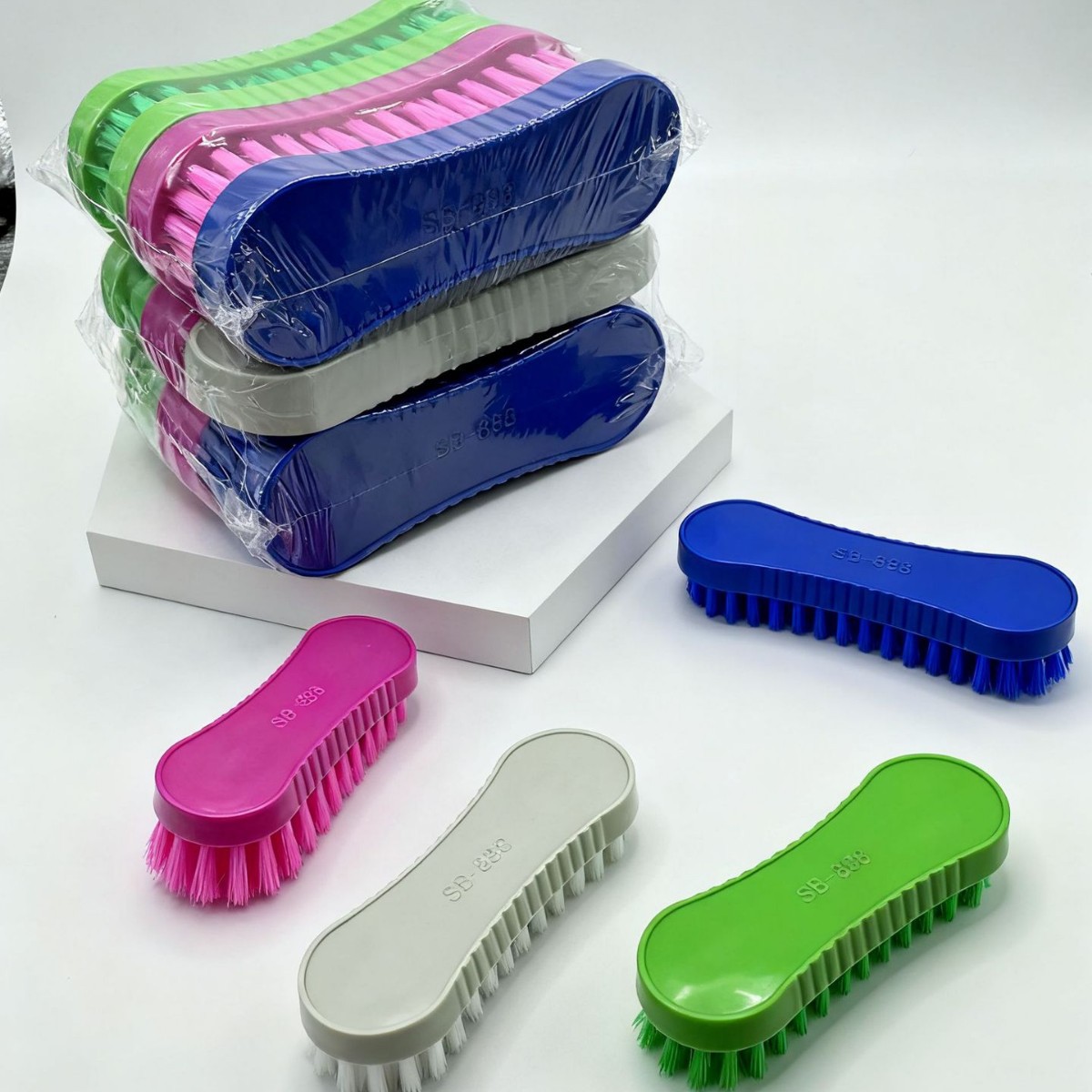 888 Plastic shoe brush, hollow brush, African soft bristle laundry brush, African brush, cleaning brush pic 2