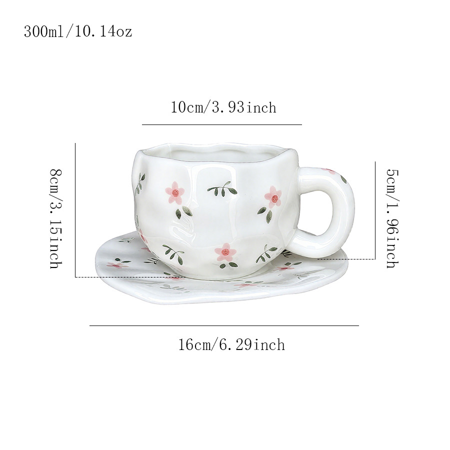 陶瓷杯蝶牛奶杯套装茶杯水杯咖啡杯浮雕微波炉色釉纯白色素烧骨瓷轻奢景德镇麦片会议室大容量女伴手礼冷饮喝水牛奶设计感创意酒店