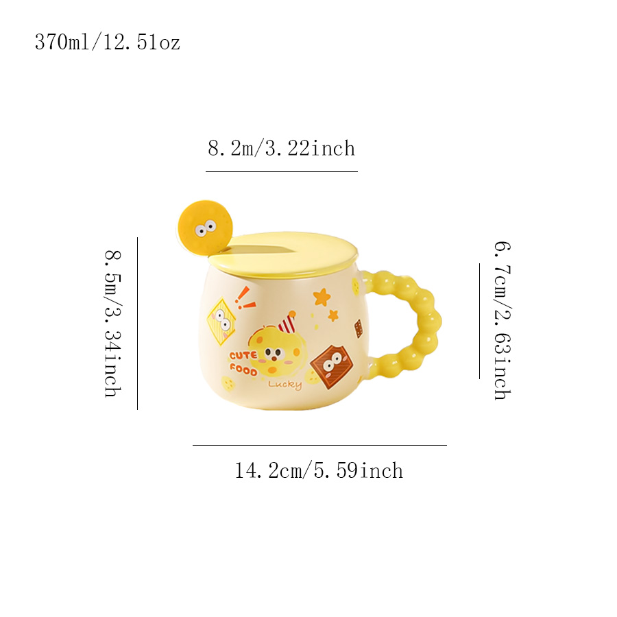 陶瓷杯马克杯咖啡杯杯子茶杯简约创意防尘日式复古无盖专用民宿冷饮釉下彩繁花茶水刻花家用热饮带手柄小众牛奶骨瓷情侣三口燕麦