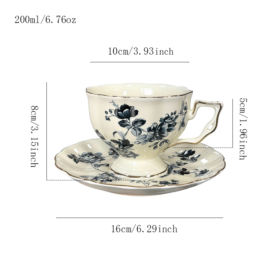 陶瓷杯水杯茶杯试饮北欧风浮雕过滤繁花釉上彩喝茶活动防尘可定制冷饮怀旧酒店大容量陶瓷儿童高温LOGO专用泡茶骨瓷手工小众女