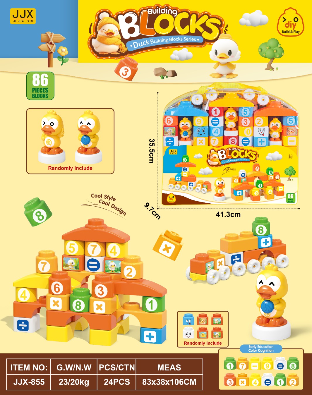 TK84634 Duck Duck Building Block Paradise (86PCS)