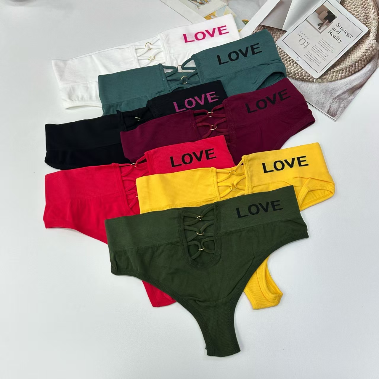  004#外贸爆款无缝性感丁字裤高腰腰健身瑜伽内裤运动T裤女士时尚性感QNI