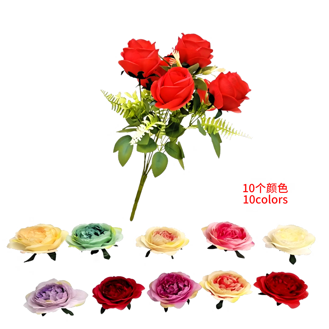 Artificial rose bouquets, realistic flower arrangements, plant walls, waterfalls, wedding decorations, and multi-color artificial floral artworks Specification image