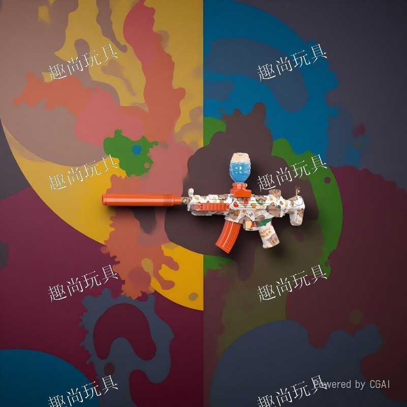 Children's cartoon toy gun MP5 electric continuous firing water bullet gun outdoor shooting toy crystal bullet toy gun suitable for boys and girls Specification image