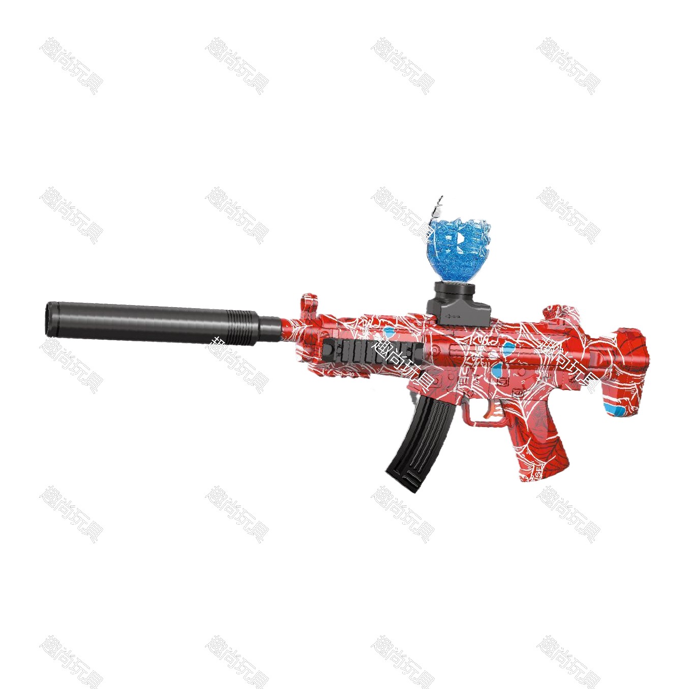 The new electric multi-engine MP5 toy gun, the crystal water droplet toy gun, and the boy assault toy gun of the same style as the PUBG game Item Picture