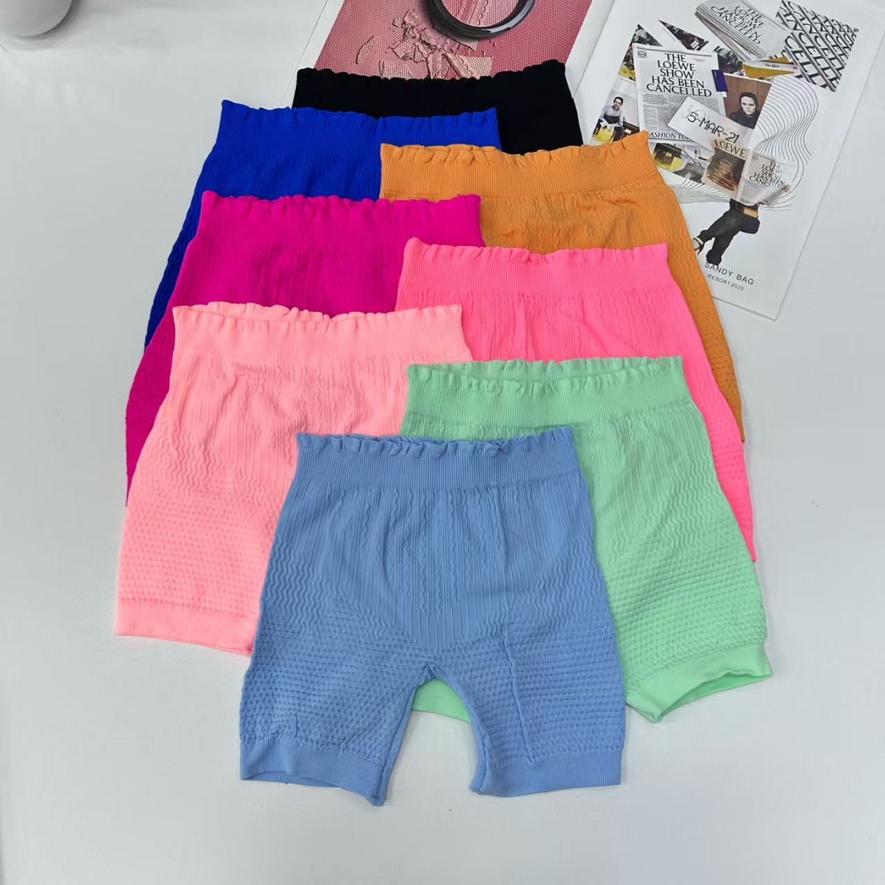 059# Children's hip-lifting leggings, Black fungus lace children's leggings, vertical stripe waistband elastic top leggings, children's underwear QNI full figure