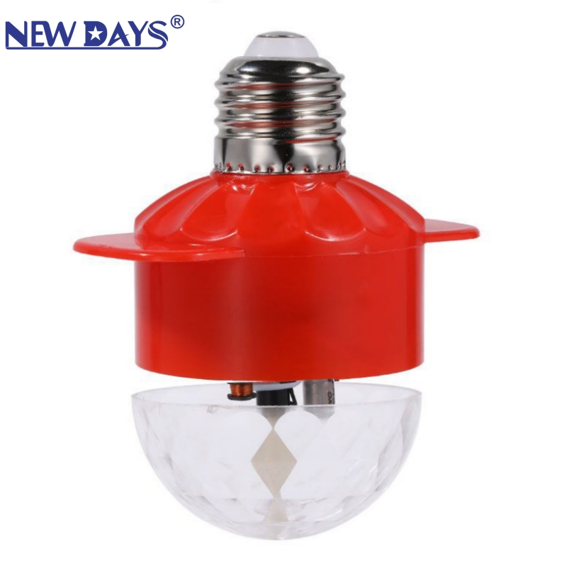 NEWDAYS brand's new cross-border LED seven-color red shell stage lights, home flash ambient lights, color-changing lights, and crystal magic ball lights Item Picture