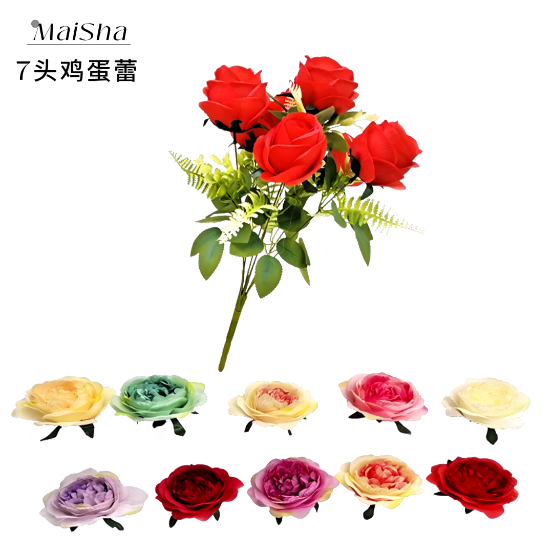Artificial rose bouquets, realistic flower arrangements, plant walls, waterfalls, wedding decorations, and multi-color artificial floral artworks