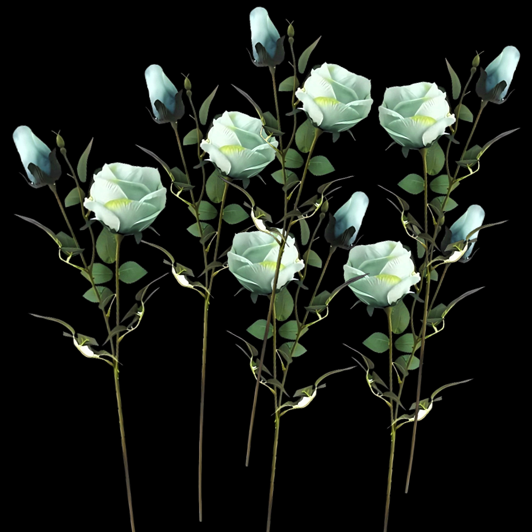 Simulated oil painting, artificial rose, realistic 2-head egg bud bouquet, flower arrangement, plant flowers, no need for maintenance, multiple styles to choose from Application Scenario