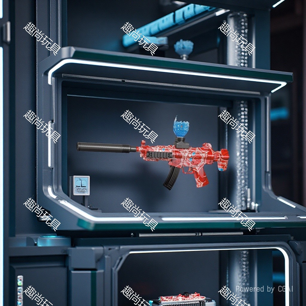 The new electric multi-engine MP5 toy gun, the crystal water droplet toy gun, and the boy assault toy gun of the same style as the PUBG game details Picture