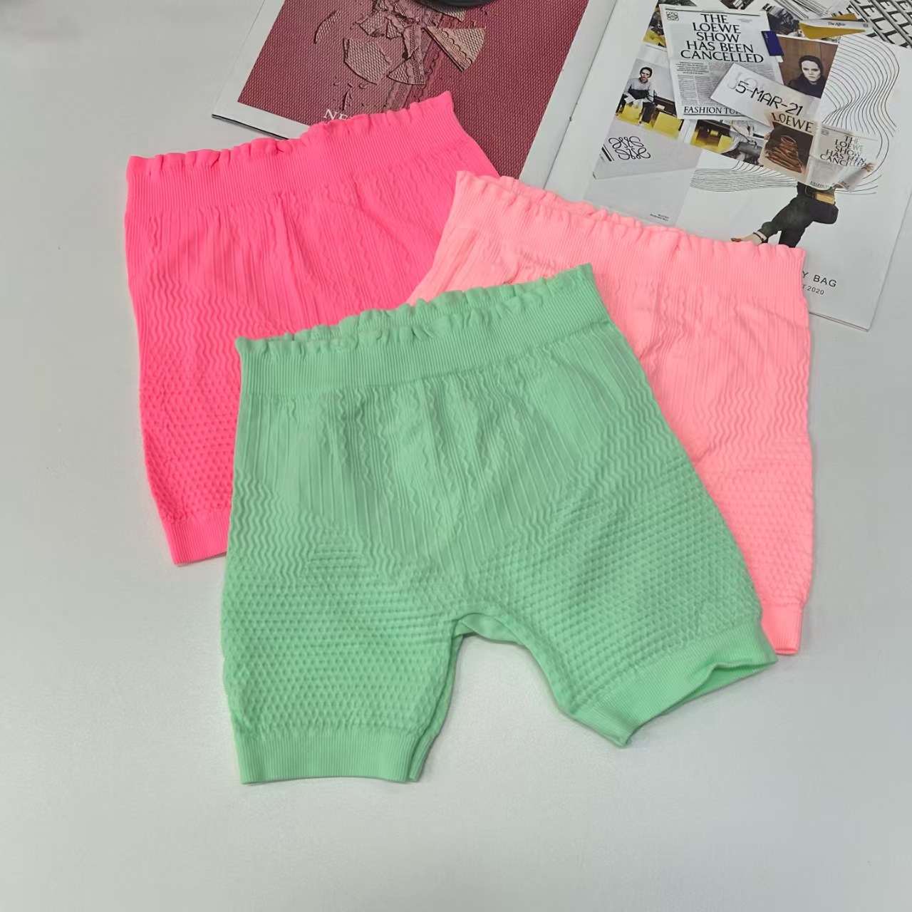 059# Children's hip-lifting leggings, Black fungus lace children's leggings, vertical stripe waistband elastic top leggings, children's underwear QNI details Picture