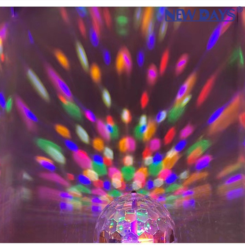 NEWDAYS brand's new cross-border LED seven-color rotating stage lights, gold brick and stone home flash lights, atmosphere lights, color-changing lights, and crystal magic ball lights Application Scenario