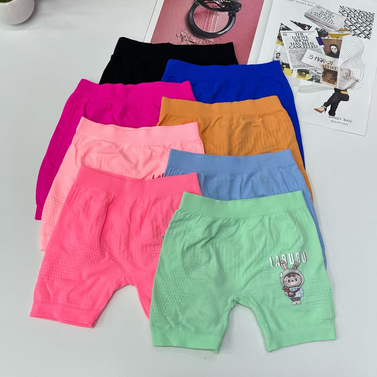 056# Children's hip-lifting leggings Cartoon Pattern Printed Children's leggings Vertical stripe waist-head elastic leggings Children's underwear QNI full figure