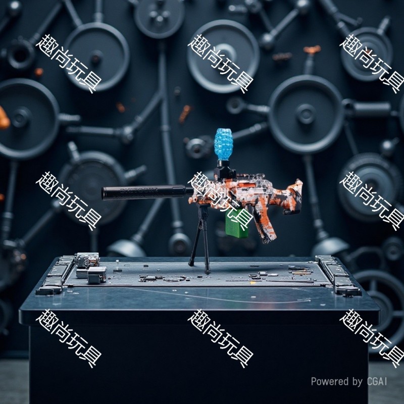 Children's toy gun M249, Big Pineapple, hand-automatic integrated electric continuous water jet gun, dual-mode shooting gun, outdoor competition details Picture