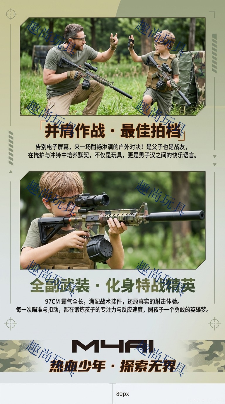 M4A1 Electric continuous firing toy gun drum + magazine version hand-automatic water bullet gun for boys outdoor entertainment and leisure firearm model pic 3
