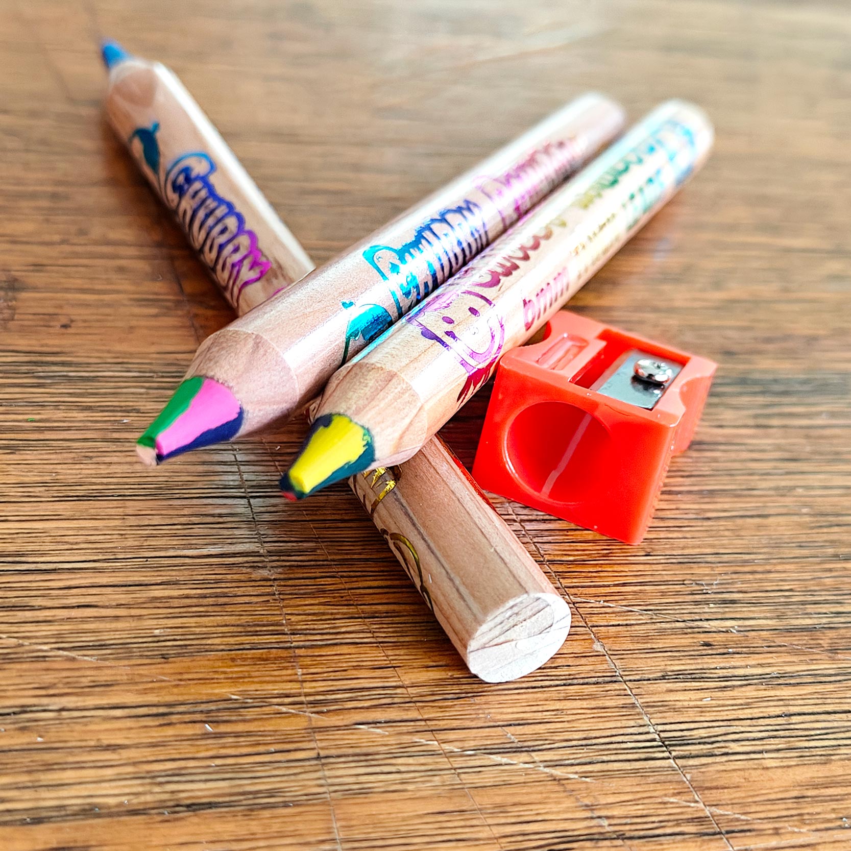 ACMELIAE 3 pcs 120mm 4 in 1 cedar wood color pencil Specification drawing