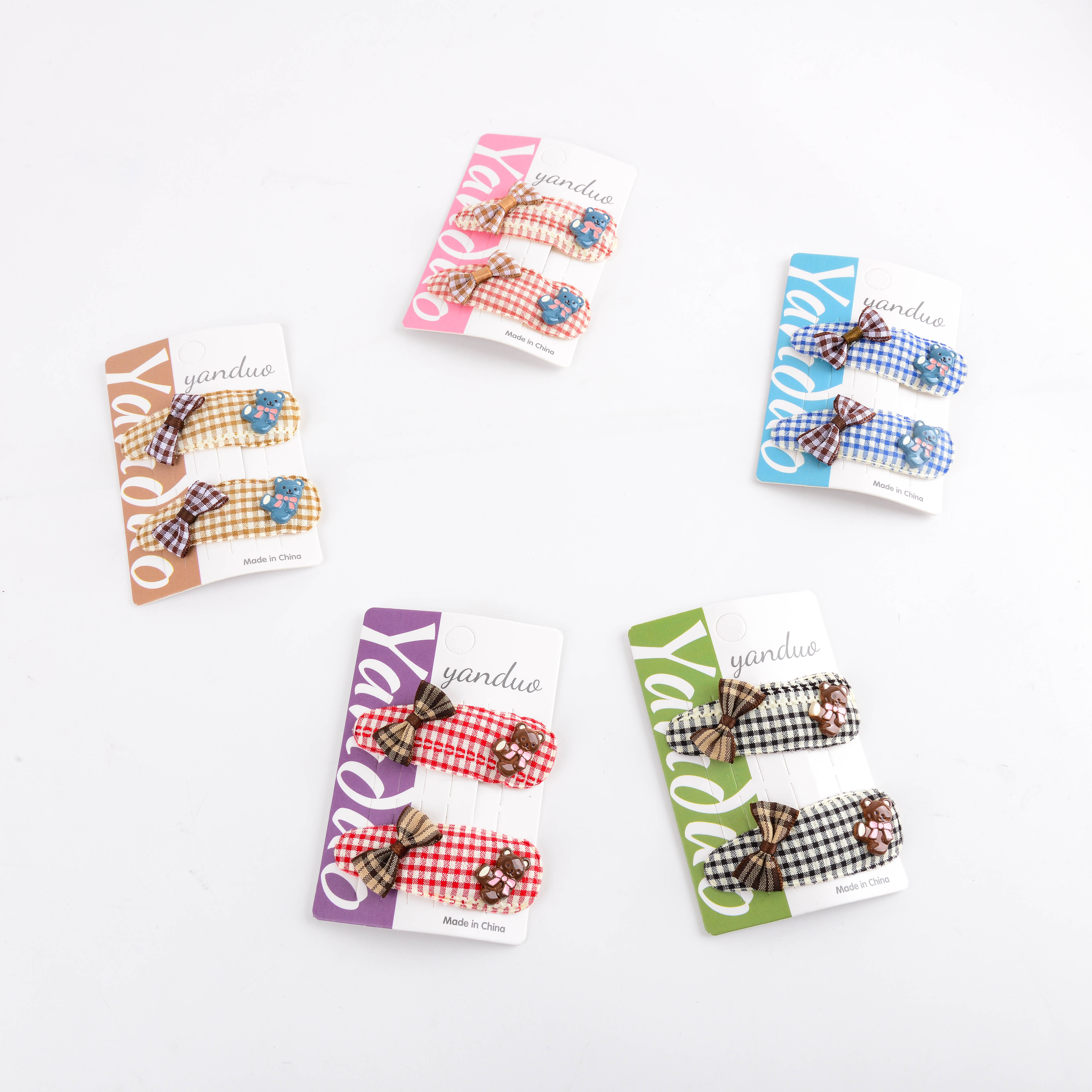A cute and adorable baby hairpin, a children's milk coffee-colored hairpin headwear, a New Year's Day children's headwear